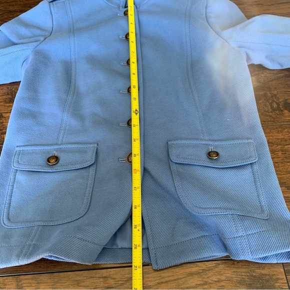 Talbots | Blue KNIT BAND Blazer JACKET - Picture 9 of 13